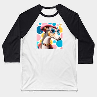 Stylish Greyhound Sighthound Fashionista Baseball T-Shirt